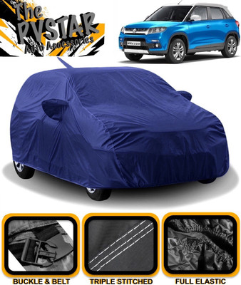 PVSTAR Car Cover For Maruti Suzuki Vitara Brezza (With Mirror Pockets)(Blue)