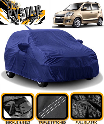 PVSTAR Car Cover For Maruti Suzuki WagonR (With Mirror Pockets)(Blue)