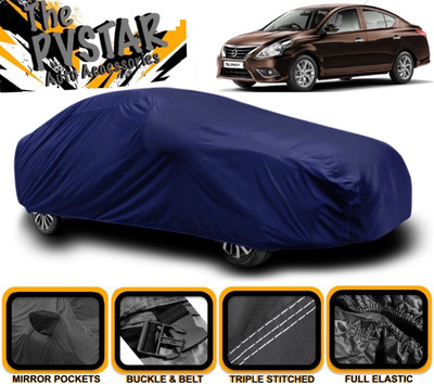 PVSTAR Car Cover For Nissan Sunny (With Mirror Pockets)(Blue)