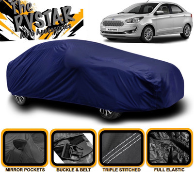 PVSTAR Car Cover For Ford Figo Aspire (With Mirror Pockets)(Blue)
