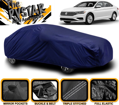 PVSTAR Car Cover For Volkswagen Jetta (With Mirror Pockets)(Blue)