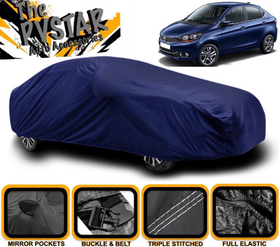 PVSTAR Car Cover For Tata Tigor (With Mirror Pockets)(Blue)
