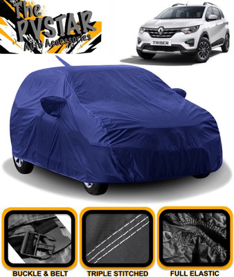 PVSTAR Car Cover For Renault Triber (With Mirror Pockets)(Blue)