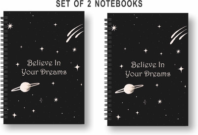 3DS Note book A5 Diary Ruled 80 Pages(wiro combo 4, Pack of 2)