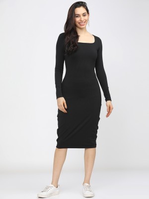 Tokyo Talkies Women Bodycon Black Dress