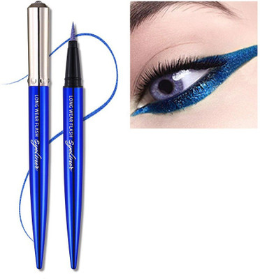 MYEONG Shiny Diamond Blue Color Eyeliner for Long Lasting Stay, Smudge Proof 1.5 g(Blue)