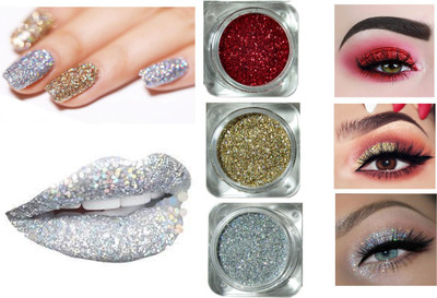 tanvi27 MULTI USE SHIMMER FINISH WATER PROOF GLITTER EYE SHADOW POWDER FOR GIRL & WOMAN 6 g(multi color)