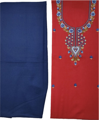 Vrinde Wool Embroidered Salwar Suit Material