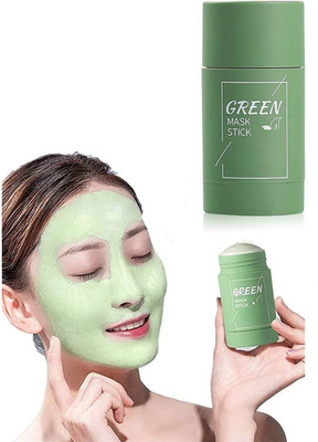 GFSU Green Mask Stick Clay Mask Oil Control Anti-Acne Deep Cleansing Pores Improving Face Mask Cream(40 g)