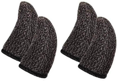 YUVALEX EMART Black ring sleev pack of 2 ANTISWEAT, 360' FIT, HIGH SESSITIVE GLOVES Finger Sleeve(Pack of 4)