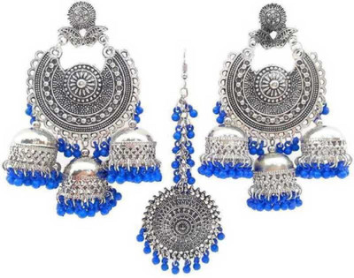 tun tun stor Oxidised Silver Silver Silver, Blue Jewellery Set(Pack of 1)