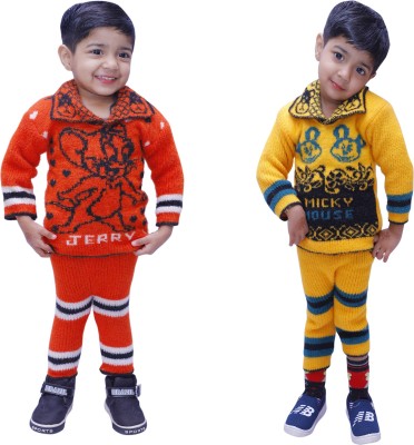 Honbon Baby Boys & Baby Girls Casual Sweater Pyjama(Multicolor)