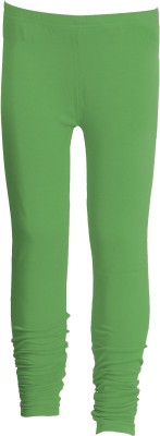 Feathersoft Legging For Girls(Green Pack of 1)