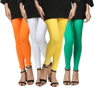 SwaNit Ankle Length  Ethnic Wear Legging(Orange, White, Yellow, Green, Solid)