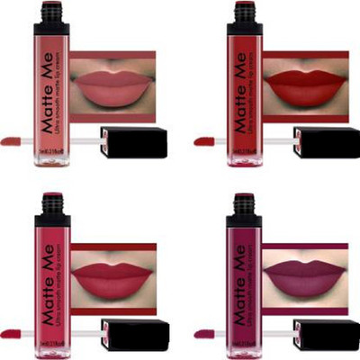 CUTE MUTE Professional Color Sensational Liquid Lipstick Combo Pack 4 Mini Lipstick n9(MULTICOLOR, 8 g)