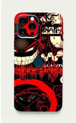 LAMHA Apple iPhone 12 Pro Max, apple iphone 12 pro max Mobile Skin(Ultra Super Red Graffiti Skin With High Matte Finish., Mobile Skin (Back+Side+Camera))