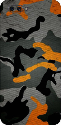 LAMHA Oppo A3s Mobile Skin(Ultra Super Camouflage Orange With High Matte Finish.)