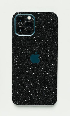 BUGGU Apple iPhone 12 Pro Max, apple iphone 12 pro max Mobile Skin(Ultra Super Black Glitter Skin With High Matte Finish., Mobile Skin (Back+Side+Camera))