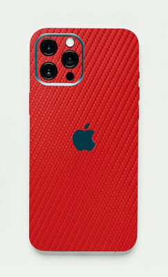 BUGGU Apple iPhone 12 Pro Max, apple iphone 12 pro max Mobile Skin(Ultra Super Red Carbon Fiber Skin With High Matte Finish., Mobile Skin (Back+Side+Camera))