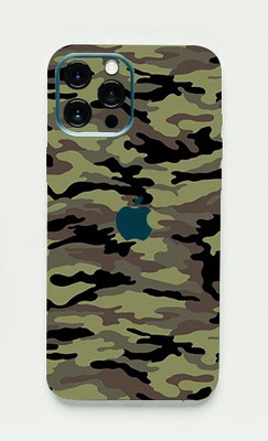 TJ CREATION Apple iPhone 12 Pro Max, apple iphone 12 pro max Mobile Skin(Ultra Super Camouflage Military Green Skin With High Matte Finish., Mobile Skin (Back+Side+Camera))