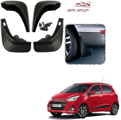 AuTO ADDiCT Rear Mud Guard, Front Mud Guard For Hyundai Grand i10 NA(Black)