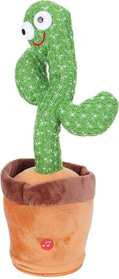 Toyvala Dancing Cactus Talk And Repeat With Usb Charging(Green, Brown)