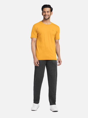 XYXX Men Solid Yellow, Grey Top & Pyjama Set