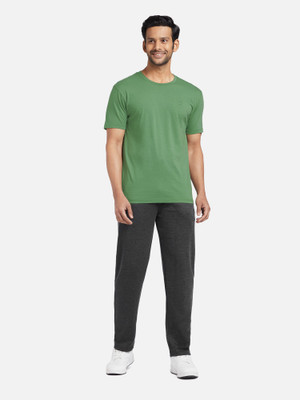 XYXX Men Solid Green, Grey Top & Pyjama Set