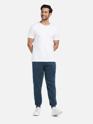 XYXX Men Self Design White, Blue Top & Pyjama Set