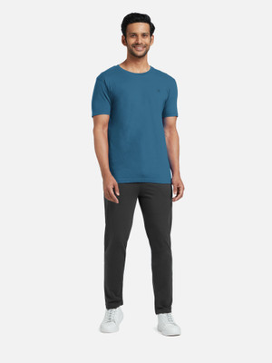 XYXX Men Solid Grey, Blue Top & Pyjama Set