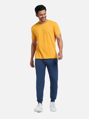 XYXX Men Solid Yellow, Blue Top & Pyjama Set