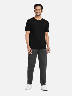 XYXX Men Solid Black, Grey Top & Pyjama Set