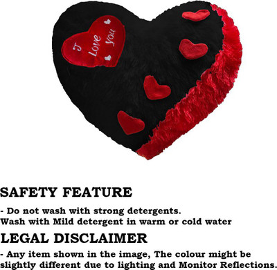 PriMaryHoMe Microfibre Quotes Cushion Pack of 1(Black, Red)
