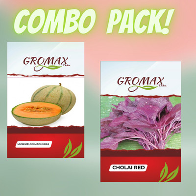 Gromax India Muskmelon Madhurras & Cholai Red Seed(40 per packet)