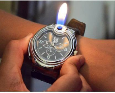 Triangle Ant Watch Cigarette Lighter Refillable Butane Gas Lighter WATCH AND LIGHTER Watch Cigarette Lighter Refillable Butane Gas Lighter WATCH AND LIGHTER Cigarette Lighter(Brown)