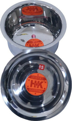 Super HK Tope with Lid 1 L capacity 15.24 cm diameter(Stainless Steel)