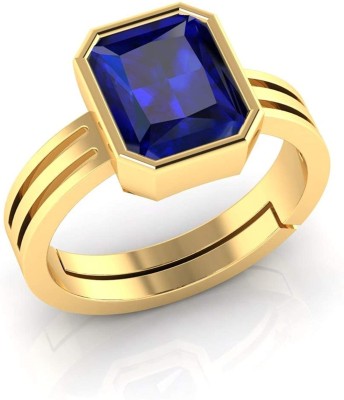 Sidhi shree Natural 14.25 Ratti Neelam Blue Sapphire Gem Stone Brass Sapphire Ring