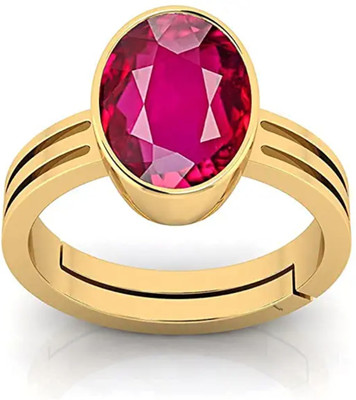 TODANI JEMS 5.25 Ratti Brass Ruby Ring Brass Ruby Ring