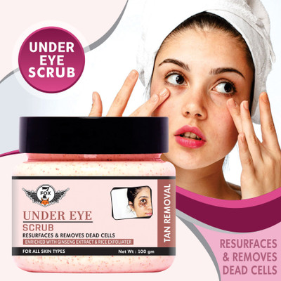 7 FOX Under Eye Scrub for Men & Women to Reduce Under Eye Dark Circles, Under Eye Puffiness & Under Eye Fine Lines / Wrinkles Scrub(100 g)