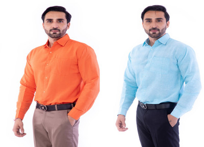 DESHBANDHU DBK Men Solid Formal Multicolor Shirt(Pack of 2)