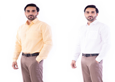 DESHBANDHU DBK Men Solid Formal Multicolor Shirt(Pack of 2)