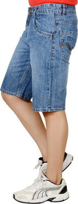 THREADBAR Dyed/Washed Men Denim Blue Denim Shorts