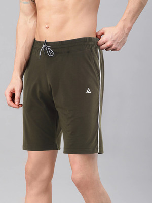 AVOLT Striped Men Green Basic Shorts