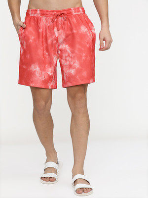 HIGHLANDER Dyed/Washed Men Red Basic Shorts