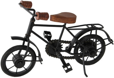 Ruby Perl Beautiful stylish iron cycle with chain and movement showpiece for multiple place decoration. Decorative Showpiece  -  28 cm(Iron, Black)