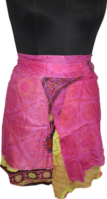 Krishnaimpex Printed Women Wrap Around Multicolor Skirt