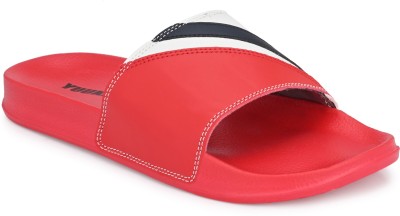 YUUKI Men Slides(Red, White , 6)