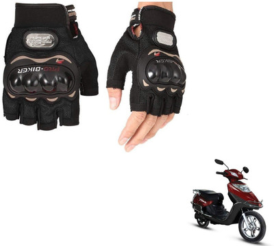 AuTO ADDiCT PRO BIKER HALF FINGERED GLOVES BLACK FOR HERO Elecrtic Flash Riding Gloves(Black)