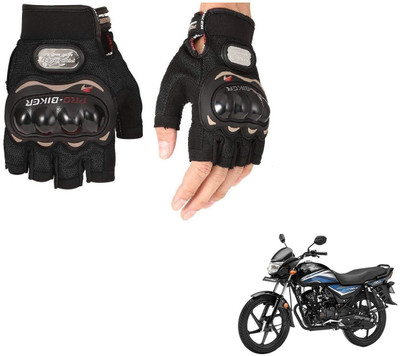 AuTO ADDiCT PRO BIKER HALF FINGERED GLOVES BLACK FOR HONDA Dream neo Riding Gloves(Black)