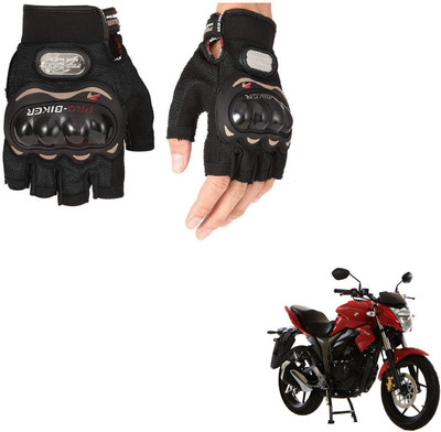 AuTO ADDiCT PRO BIKER HALF FINGERED GLOVES BLACK FOR SUZUKI Gixxer Riding Gloves(Black)